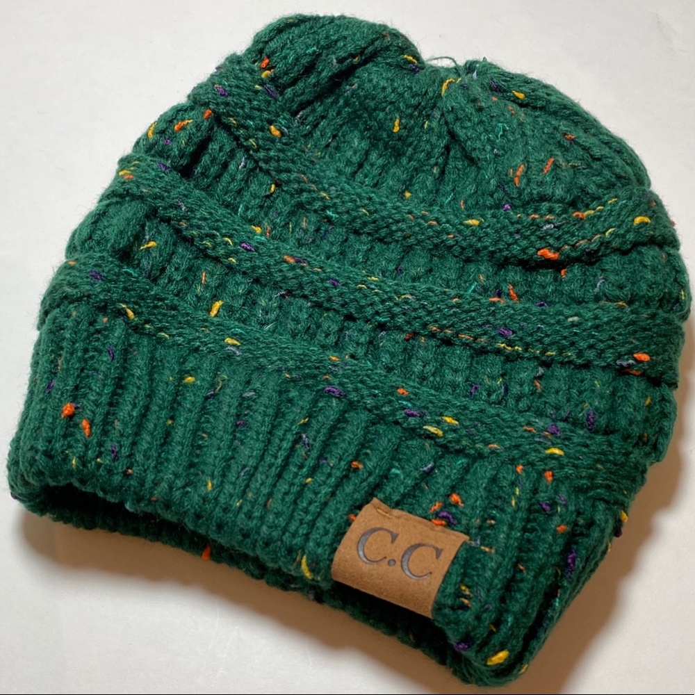 C.C beanie ponytail winter hat